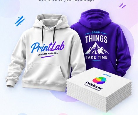 Custom printed hoodies and branded business cards